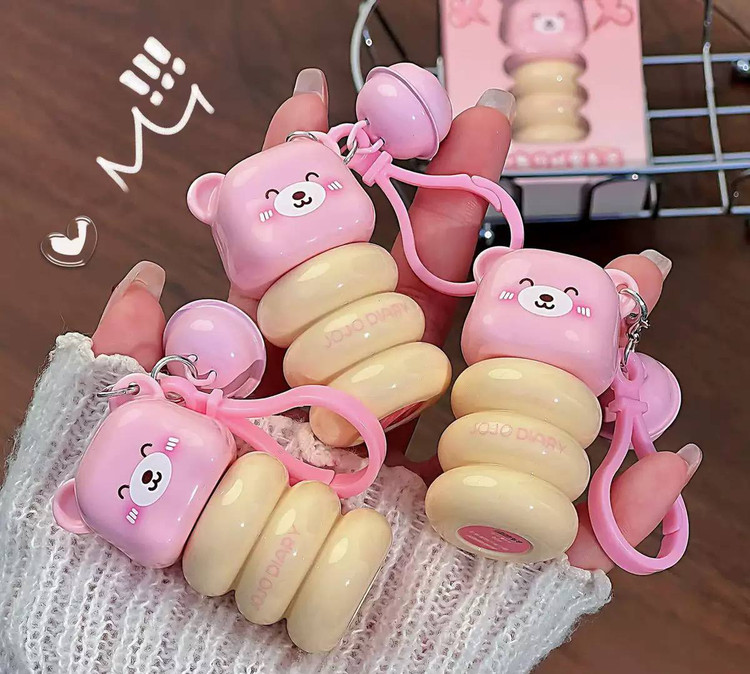 رژلب مایع مخملی فانتزی طرح خرس آویزدار JOJO DIARY