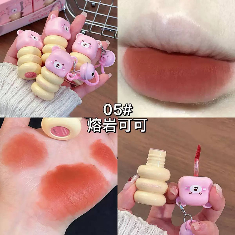 رژلب مایع مخملی فانتزی طرح خرس آویزدار JOJO DIARY