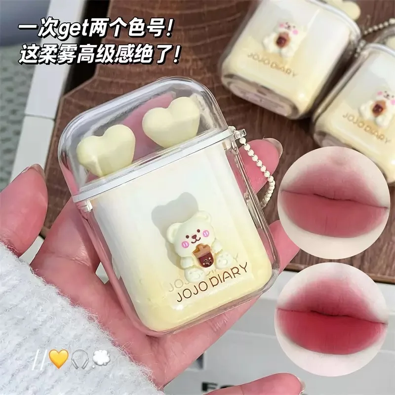 پک رژلب دوقلوی بافت مخملی طرح ایرپاد JOJO DIARY